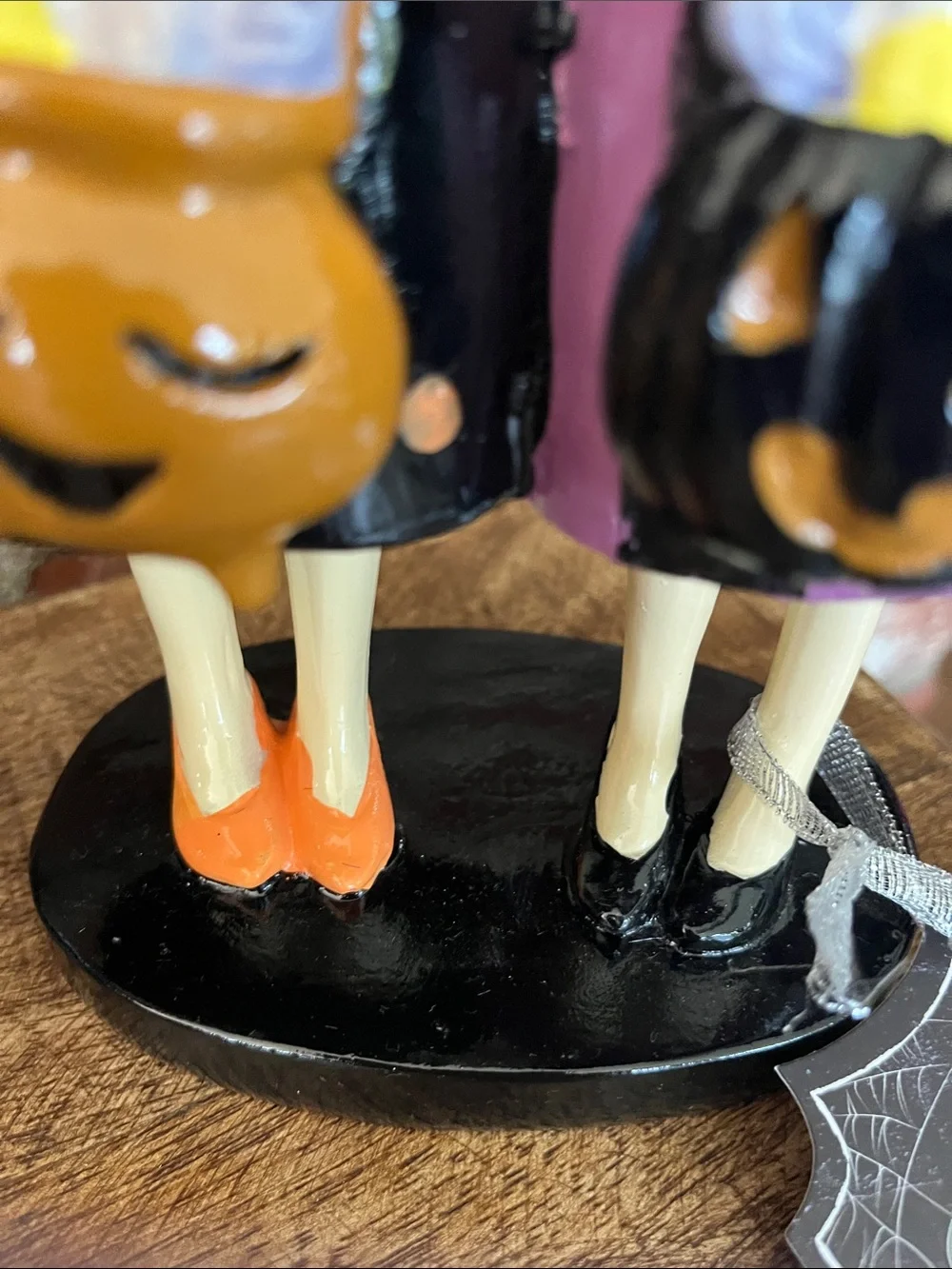 Bella Luxx Black & Purple Witch Pair with Orange Hats